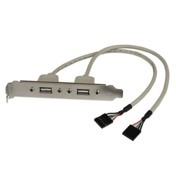 StarTech.com USBPLATE cambiadores de género de cables 2 x IDC 2 x USB A Plata