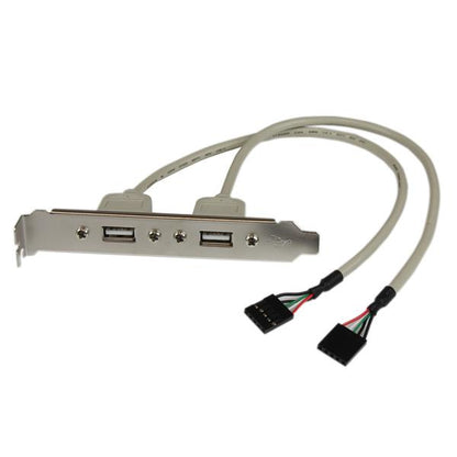 StarTech.com USBPLATE cambiadores de género de cables 2 x IDC 2 x USB A Plata