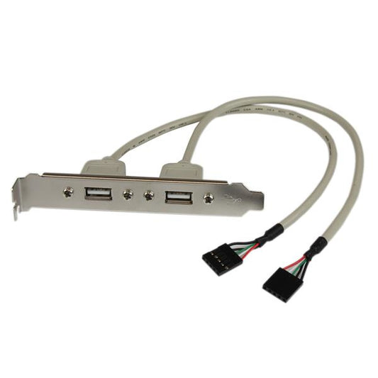 StarTech.com USBPLATE cambiadores de género de cables 2 x IDC 2 x USB A Plata