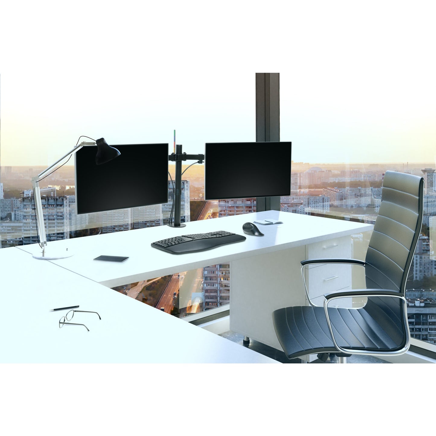 Kensington K55409WW soporte para pantalla plana 81.3 cm (32") Escritorio Negro
