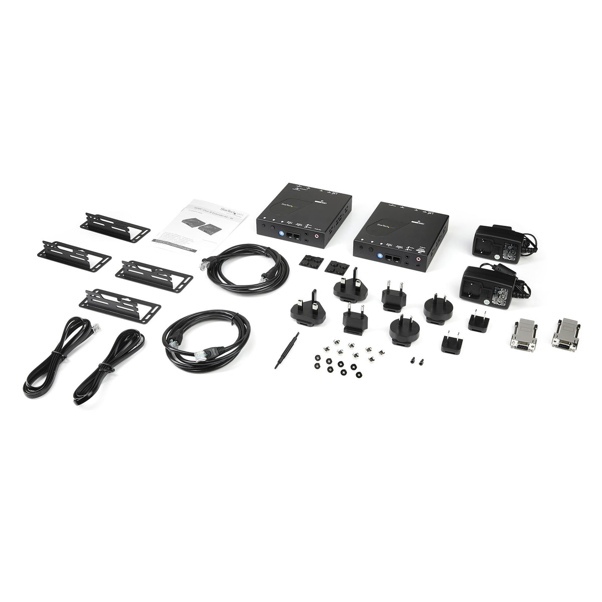 StarTech.com ST12MHDLAN4K extensor de audio/video Transmisor y receptor AV Negro