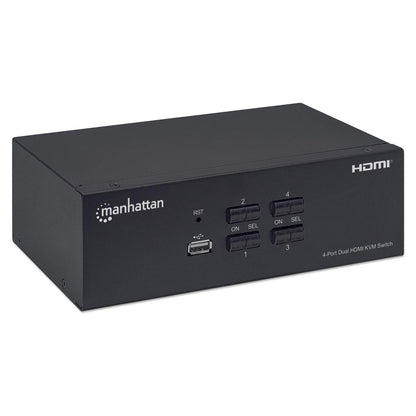 Manhattan 153539 interruptor KVM Negro