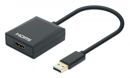 Manhattan 153690 adaptador gráfico USB Negro