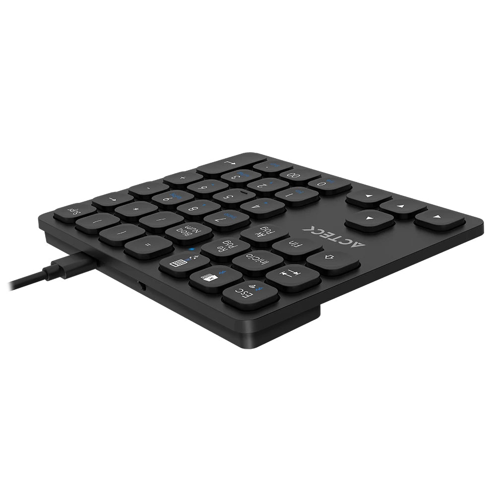 Teclado Numérico Acteck Multidispositivo Inspire Pad Pro TN480  / 2.4 MHz + 2 modos BT  Recargable / Advanced Negro