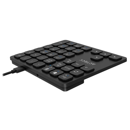 Teclado Numérico Acteck Multidispositivo Inspire Pad Pro TN480  / 2.4 MHz + 2 modos BT  Recargable / Advanced Negro