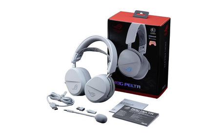 Diadema Asus Gamer Rog Pelta Inalambrica Rog SpeedNova 2.4 GHz USB-C Micrófono Blanco