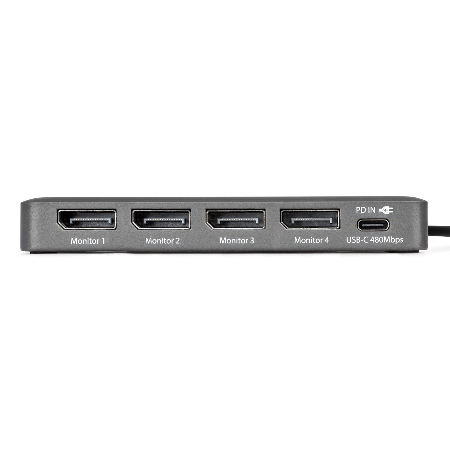 StarTech.com QUAD-USB-DP-ADAPT base para laptop o replicador de puertos Alámbrico USB 3.2 Gen 1 (3.1 Gen 1) Type-C Gris