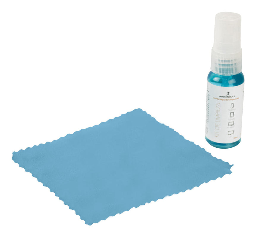 KIT DE LIMPIEZA PERFECT CHOICE LIQUIDO LIMPIADOR PARA PANTALLAS 30ML