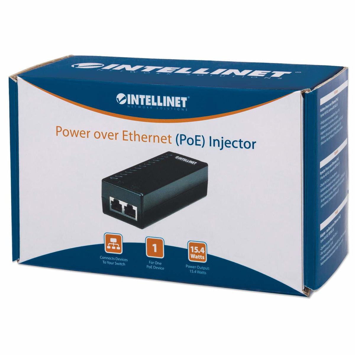 Intellinet 524179 adaptador PoE Ethernet rápido 52 V