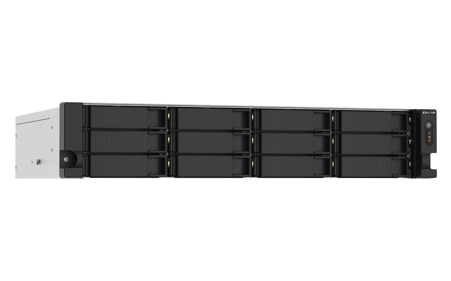 QNAP TS-1273AU-RP-8G NAS Bastidor (2U) Ryzen Embedded V1500B 8 GB DDR4 0 TB QNAP QTS Aluminio, Negro
