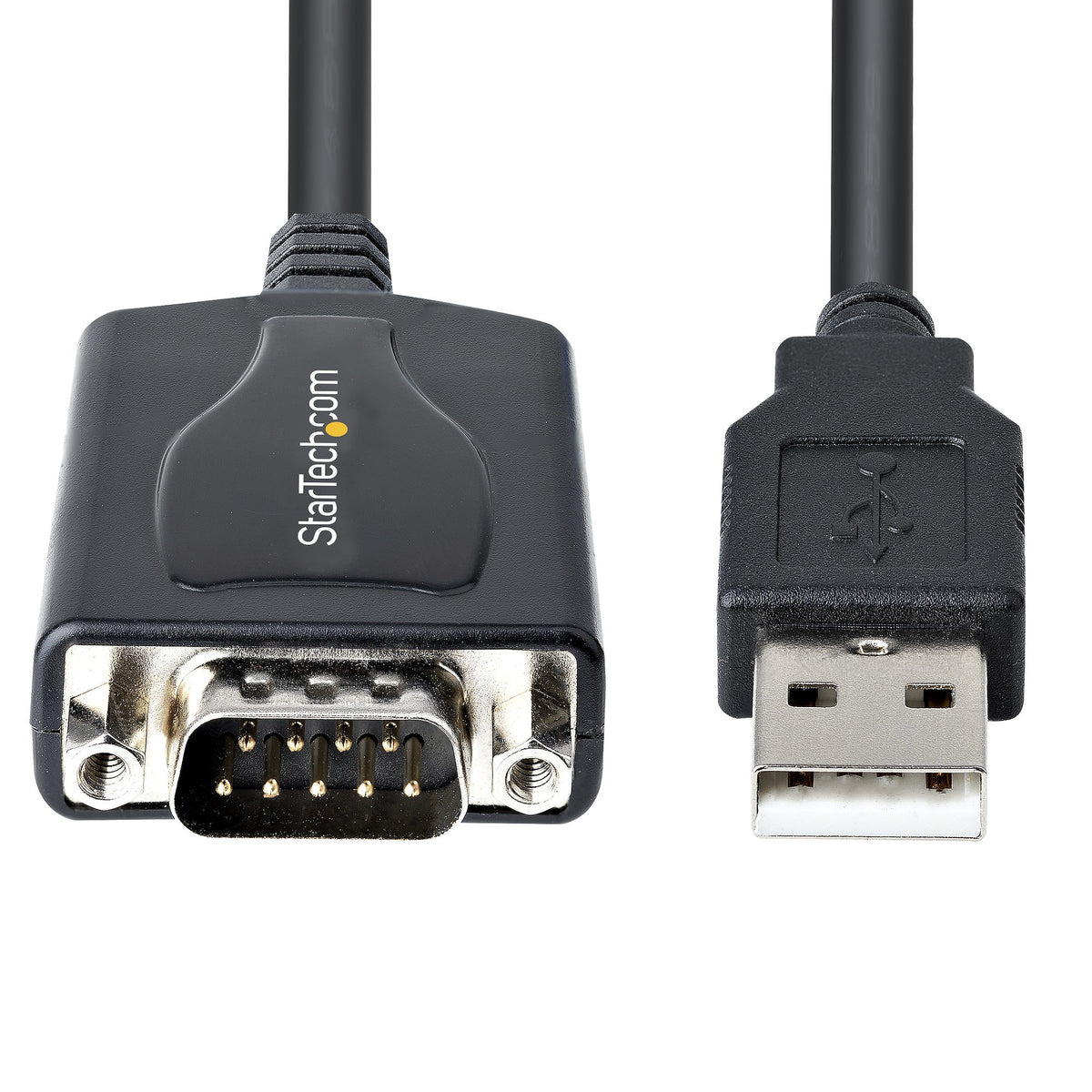 StarTech.com 1P3FPC-USB-SERIAL cambiadores de género de cables DB-9 USB Type-A (4 pin) USB 2.0 Negro