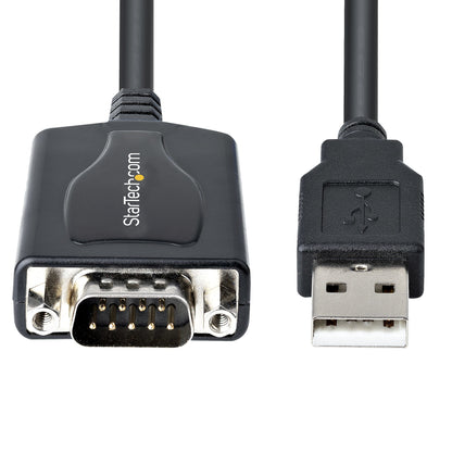 StarTech.com 1P3FPC-USB-SERIAL cambiadores de género de cables DB-9 USB Type-A (4 pin) USB 2.0 Negro