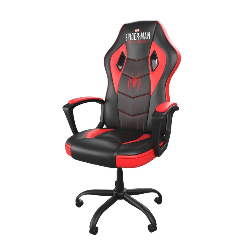 Silla Gamer XTech Soporta hasta 120kg  de PU y PVC con Respaldo Alto Marvel Spider-Man Negra/Rojo