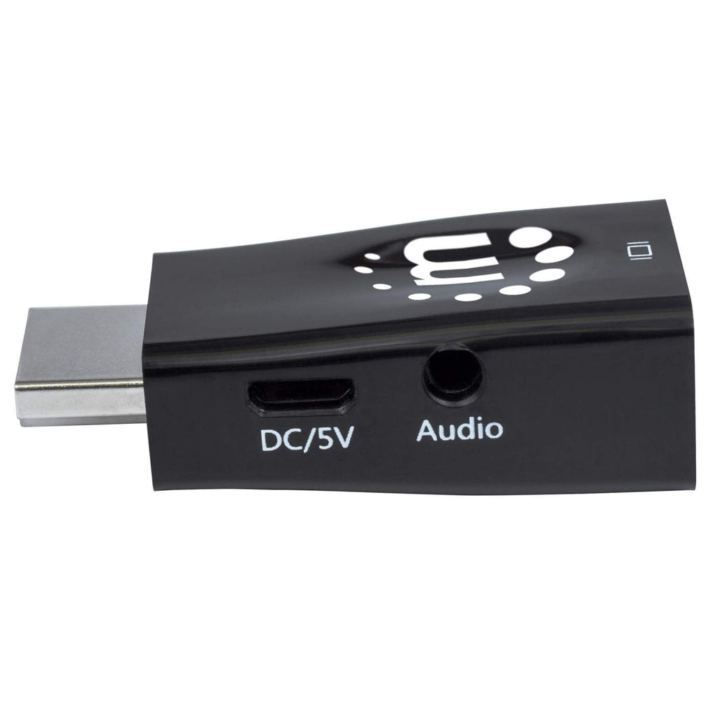 Convertidor Manhattan Video HDMI a SVGA+Salida Audio Color Negro