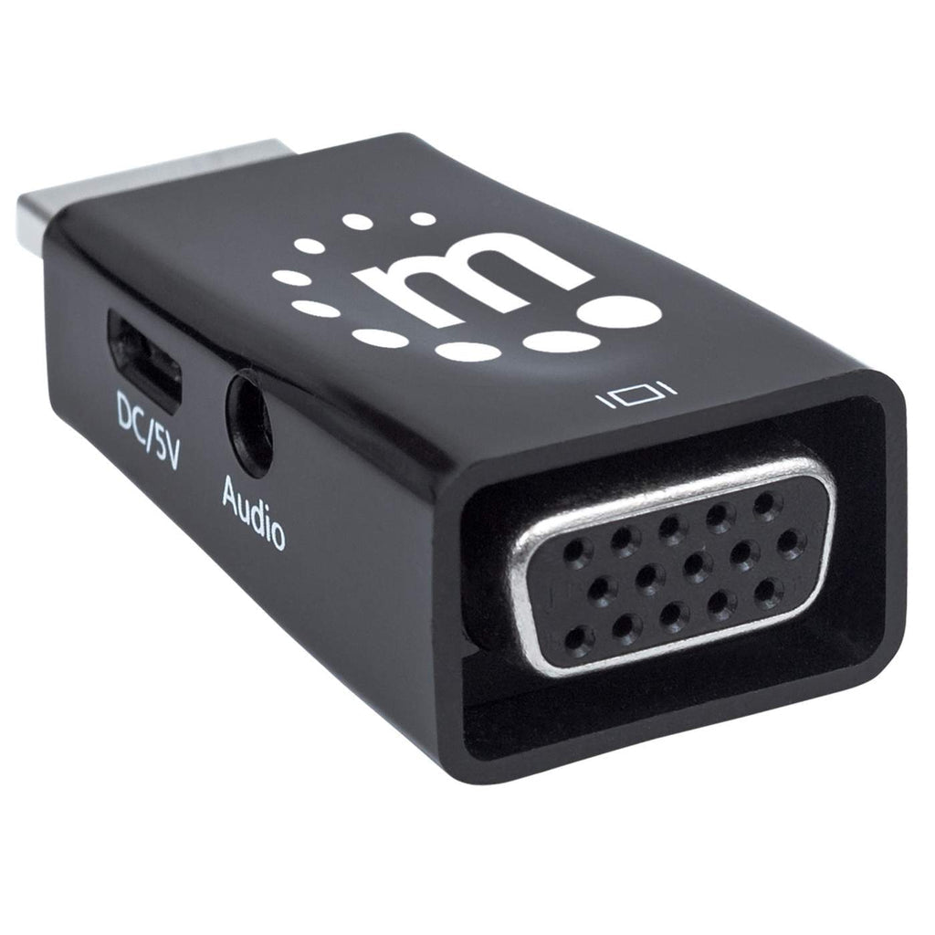 Convertidor Manhattan Video HDMI a SVGA+Salida Audio Color Negro