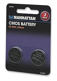 Batería CMOS Manhattan CR2032 Litio 3V 2 Piezas