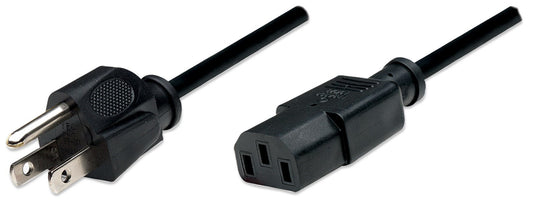 Cable de Alimentación Manhattan Estándar 1.8m Color Negro