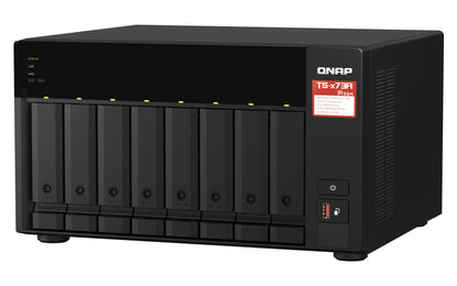 QNAP TS-873A NAS Tower Ryzen Embedded V1500B 8 GB DDR4 0 TB QNAP Turbo System Antracita