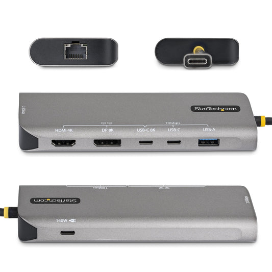 StarTech.com 174B-USB4-MULTIPORT base para laptop o replicador de puertos Alámbrico Gris