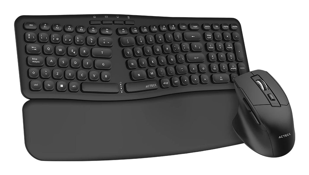 Kit Acteck 2 en 1 Inalambrico Creator Ultra Confort MK650 / Teclado Ergonomico + Mouse Ergonomico