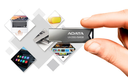 Memoria USB ADATA 32 GB UV250 Color Plata 2 0 Metalica