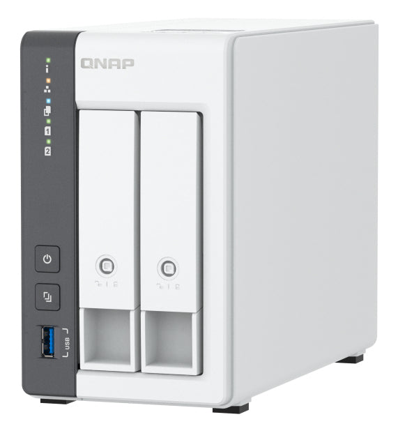 Unidad Almacenamiento NAS QNAP CPU ARM Cortex A55 Quad Core 2.0GHz 4GB RAM RJ45 2.5GbE 2 Bahías 3.5 Linux Sin Discos