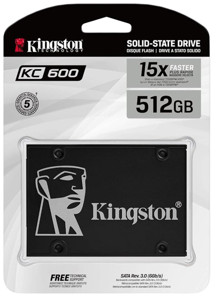 Kingston SSD KC600 512GB SATA 3 (6Gb/s)