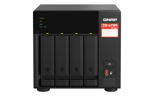 QNAP TS-473A NAS Tower Ryzen Embedded V1500B 8 GB DDR4 0 TB QNAP Turbo System Negro