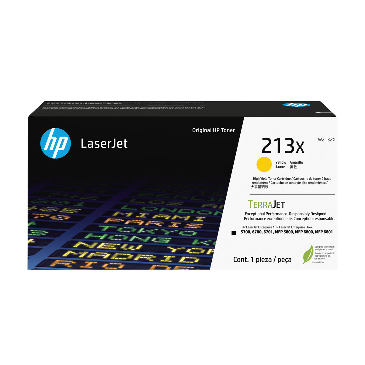 Tóner HP LaserJet 213X Color Amarillo