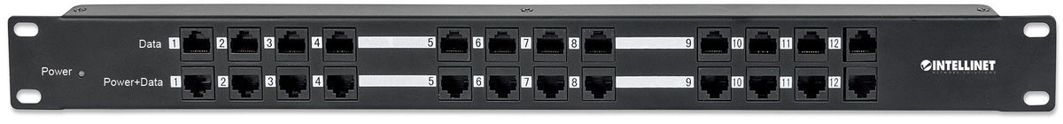 Patch Panel Intellinet de 12 Puertos con Paso de Energía Passive PoE