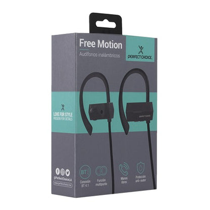 Perfect Choice PC-116677 audífono y auriculare Auriculares Inalámbrico Gancho de oreja Deportes MicroUSB Bluetooth Negro