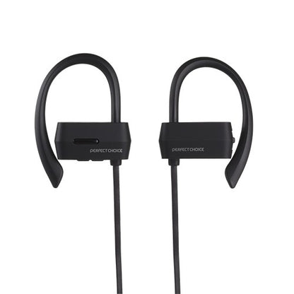 Perfect Choice PC-116677 audífono y auriculare Auriculares Inalámbrico Gancho de oreja Deportes MicroUSB Bluetooth Negro