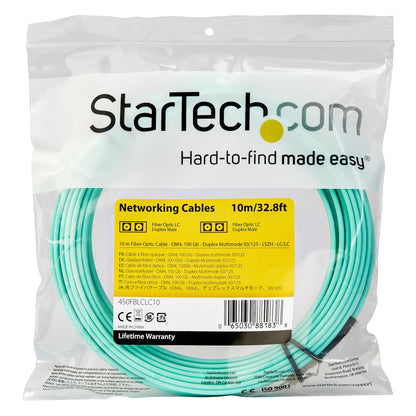StarTech.com 450FBLCLC10 cable InfiniBand y de fibra óptica Color aguamarina
