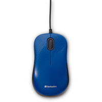 Mouse VERBATIM Silencioso Alámbrico Óptico - Azul