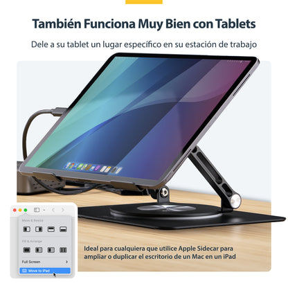 StarTech.com ATFR-LAPTOP-RISER soporte para laptop Soporte para computadora portátil Plata