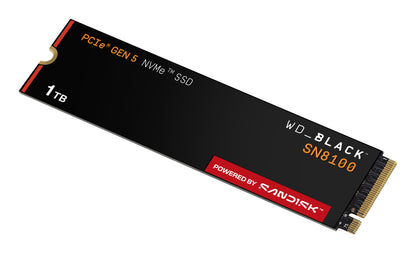 SSD interno Western Digital de 1TB Black SN8100 NVMe M.2 Gen5 - Lectura/Eescritura/ Sin Disipador Térmico