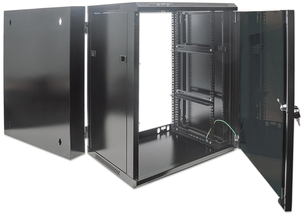 Intellinet 712019 armario rack 15U Bastidor de pared Negro