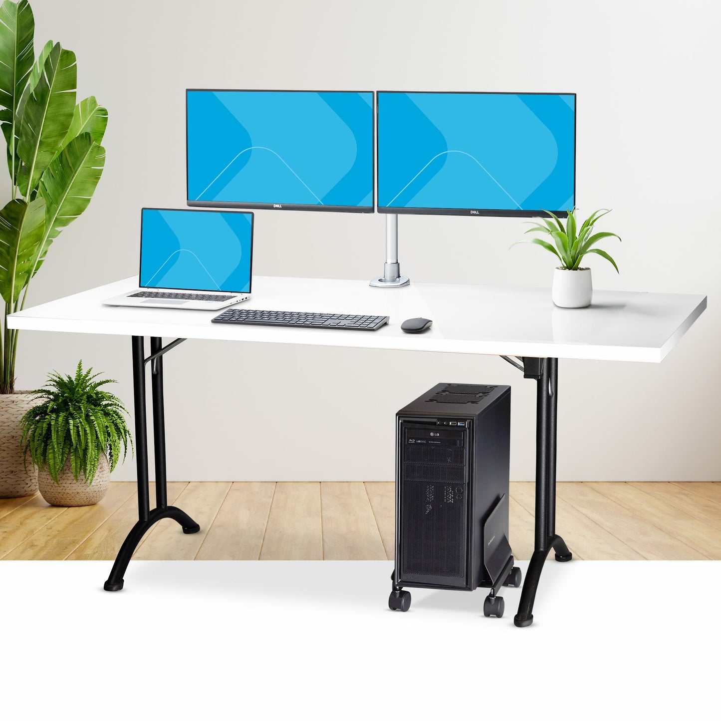 StarTech.com CPUMOBILESTND soporte para CPU Soporte del CPU del carro Negro