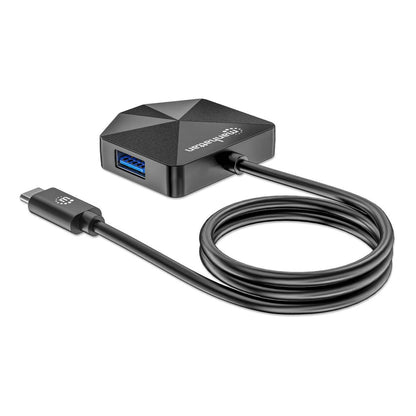 Manhattan 181150 base para laptop o replicador de puertos Alámbrico USB 3.2 Gen 2 (3.1 Gen 2) Type-C Negro