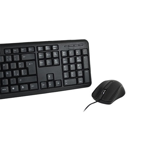 Kit Teclado y Mouse Perfect Choice Alámbrico USB Resistentes a Derrames