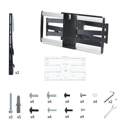 StarTech.com 65SAP2-TV-WALL-MOUNT soporte para TV 165.1 cm (65") Negro, Plata