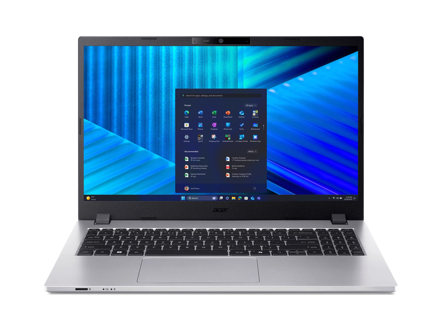 Acer TravelMate P2 TMP215-55-G2-770V Intel Core Ultra 7 255U Computadora portátil 39.6 cm (15.6") Full HD 16 GB DDR5-SDRAM 512 GB SSD Wi-Fi 6 (802.11ax) Windows 11 Pro Plata