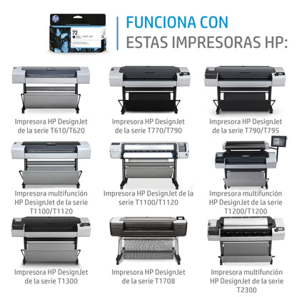 Tinta HP LF 726 Negro Mate DesignJet T1200/T2300 300ML