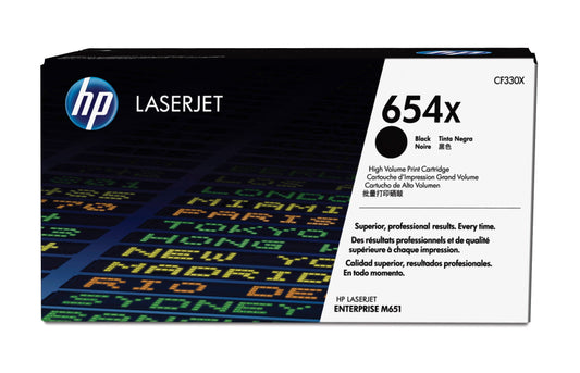Tóner HP LaserJet 654X de Alta Capacidad Negro