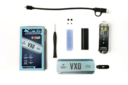 Gabinete Patriot  de Disco Duro VXD M.2 PCI Express 3.0 USB-C Gris