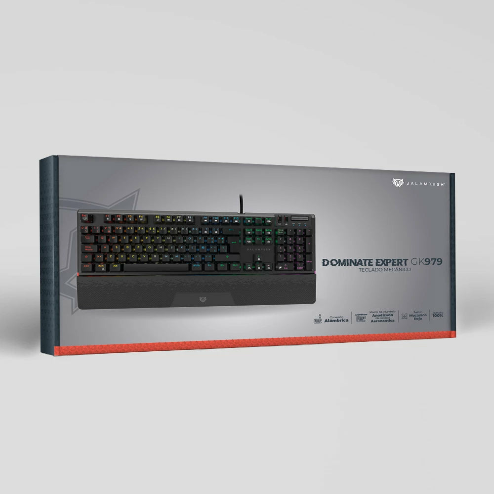 Teclado Gamer Acteck Mecánico Dominate Expert GK979 Alámbrico Legend Negro
