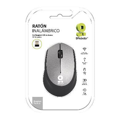 BRobotix 6000786 ratón Ambidiestro RF inalámbrico Óptico 1000 DPI