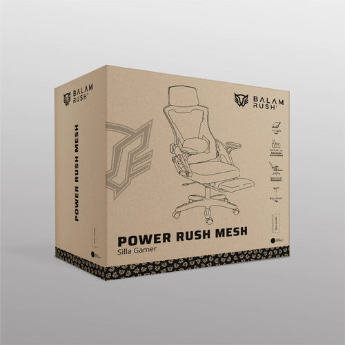 Balam Rush BR-943277 silla para videojuegos Descansabrazo para juego Asiento de malla Negro