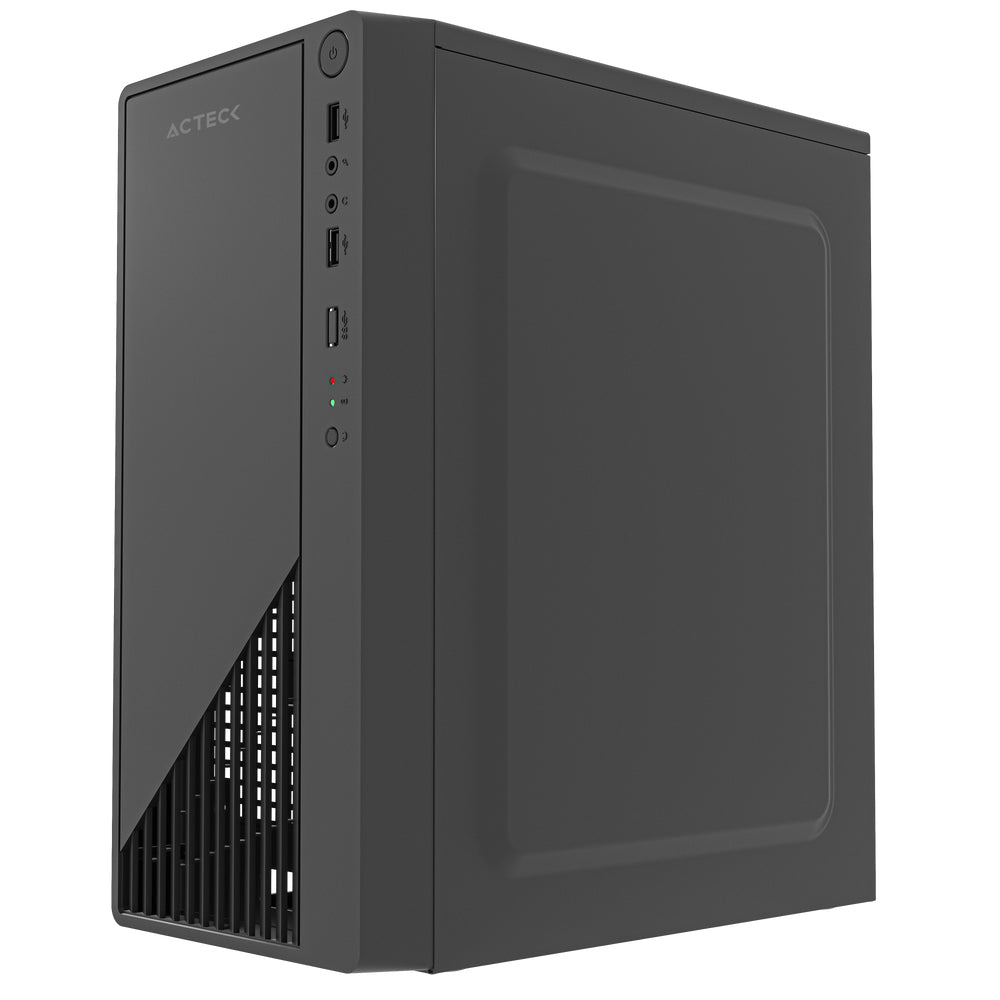 Gabinete Compacto Acteck Mini Torre Kioto GC220F / Max MB M-ATX Fuente ATX 500 W / 2x USB 2.0/ Advanced Negro