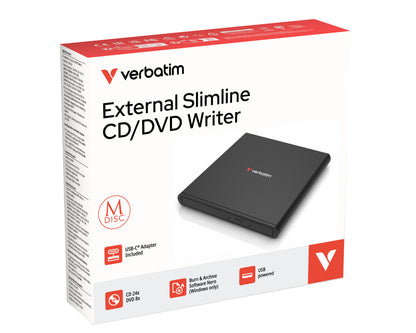 Quemador/Lector VERBATIM Externo de CD-DVD - Negro